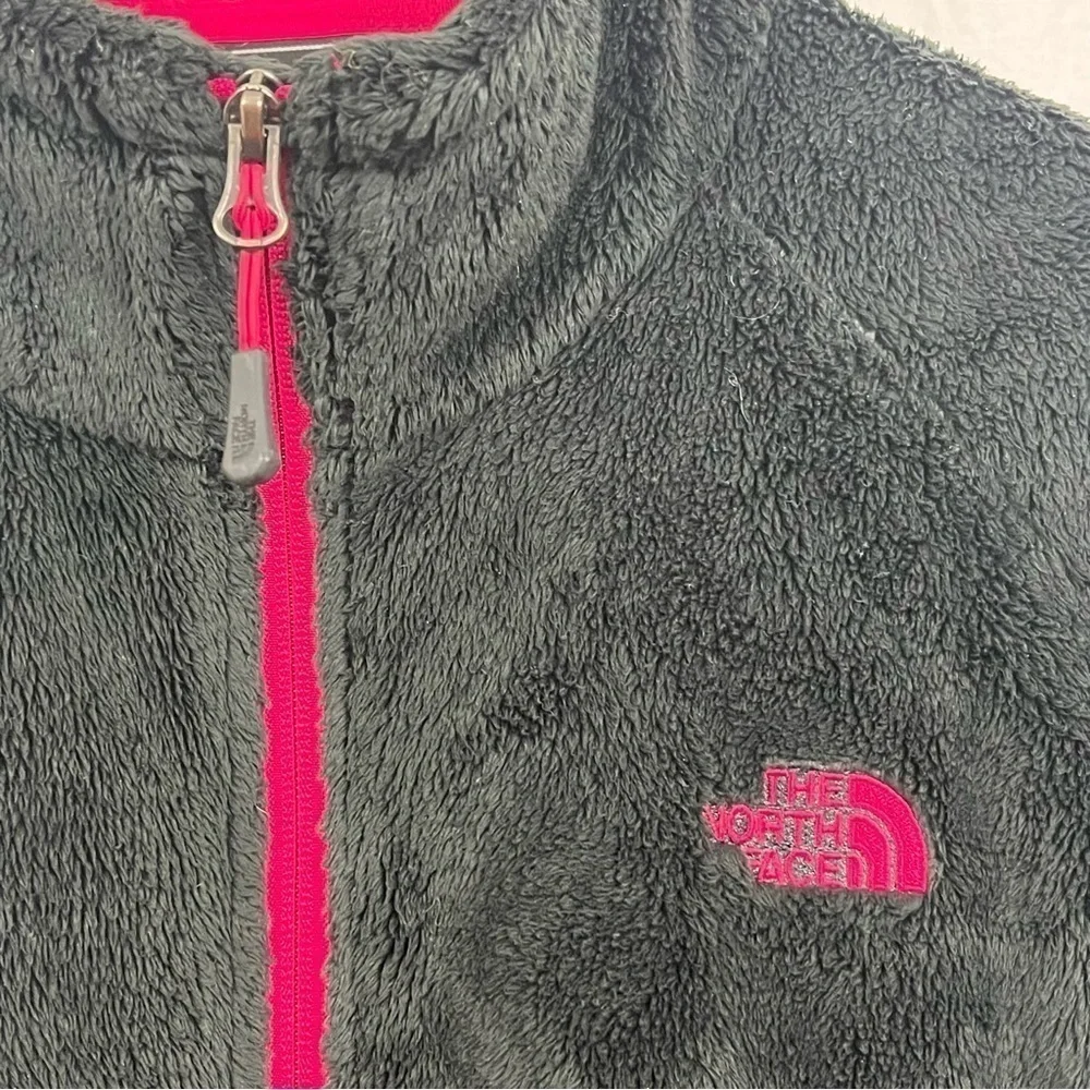 The North Face black  Full Zip fuzzy Fleece Jacket Women’s Large. - Picture 3 of 7
